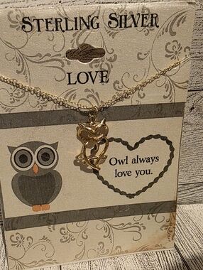 Source Unknown Gold-Tone Owl Pendant Necklace